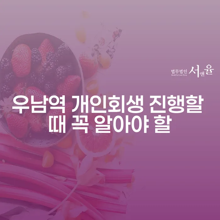 우남역 개인회생 진행할 때 꼭 알아야 할