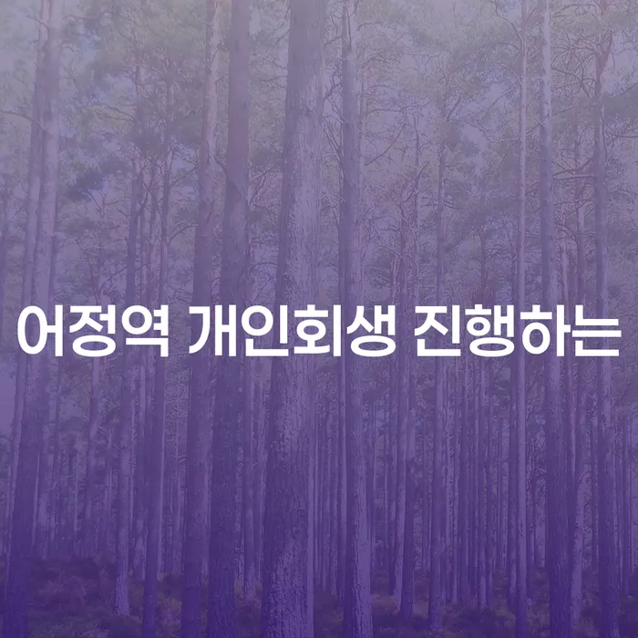 어정역 개인회생 진행하는